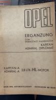 Ergänzung Werkstatthandbuch OPEL Admiral Kapitän Diplomat 2,8 HL Bayern - Fürth Vorschau
