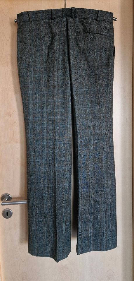 Herren Bundfaltenhose Anzughose grau kariert 70er 80er Vintage in Allmendingen