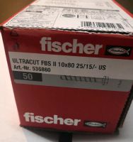 50x Fischer Betonschrauben ULTRACUT FBS II 10x80 25/15/-US TX-NEU Köln - Porz Vorschau