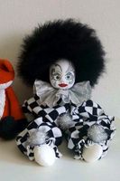 Harlekin Puppe Clown Sitzfigur Handarbeit Bayern - Röllbach Vorschau