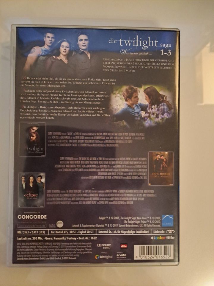 die twilight saga 1-3 DvD's Filme in Allersberg