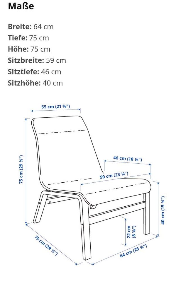 Ikea Nolmyra Sessel schwarz in Groß-Umstadt