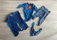 Superman Baby Set Gr. 56 blau Body Hose Lätzchen Kurzstrampler Essen - Stoppenberg Vorschau