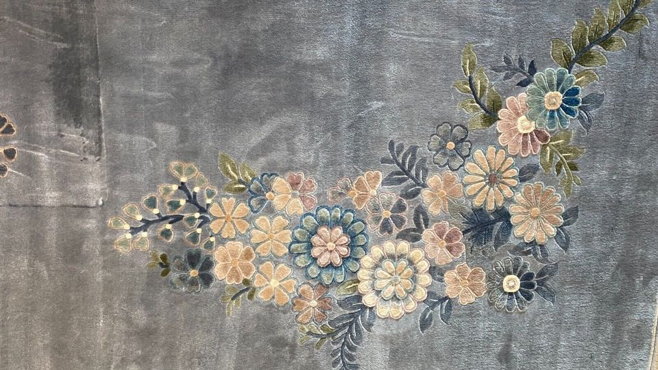 ALTER TEPPICH CHINA BLUMEN DEKOR KORKSEIDE KUNSTSEIDE 312x200cm - Versand kostenlos - Wir sind für Sie da lokal in 86830 Schwabmünchen oder online ARTHOME24 in Schwabmünchen