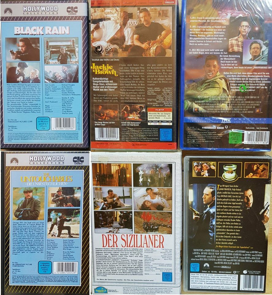 10 spannende Filme auf VHS Kassetten UNBENUTZT! Frei ab 12 o. 16. in Remshalden