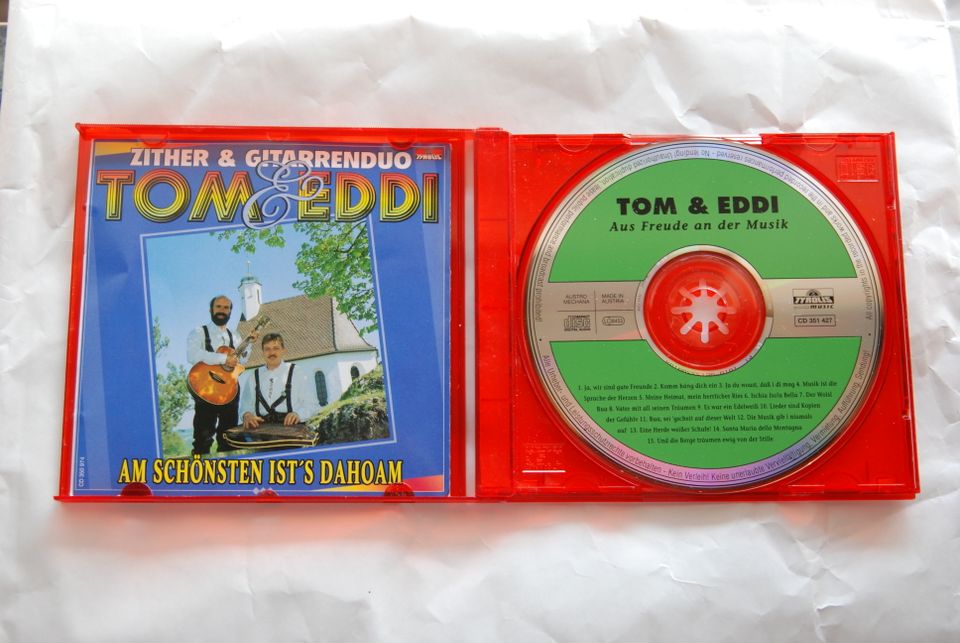 CD TOM & EDDI Am schönsten ist's dahoam Zither Gitarrenduo Almrau in Deiningen