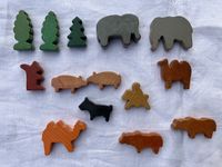 14 Figuren Tiere Holz Miniaturen Vintage 60er Sammler Baden-Württemberg - Marbach am Neckar Vorschau