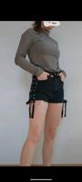 Kurze Hose highwaistet, Shorts mit Nieten und Schleifen XXS Thüringen - Gera Vorschau