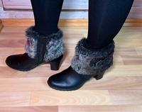 Jana Winter -Damenstiefel, Gr. 5 1/2  38,5 schwarz mit Pelzimitat Baden-Württemberg - Reutlingen Vorschau