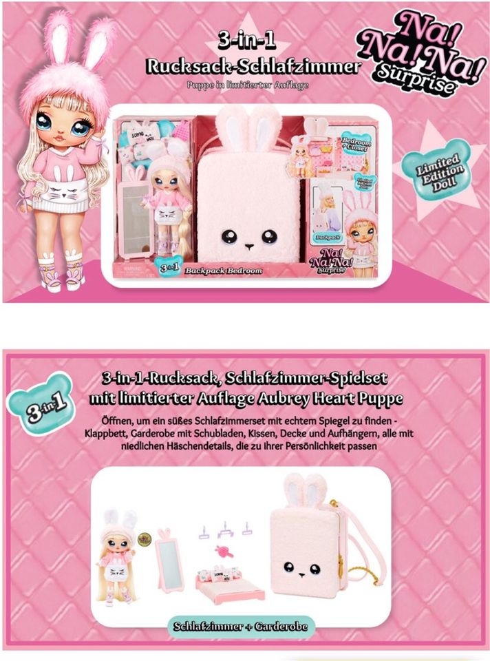 Na na na Surprise Puppe pink bunny Set Aubery in Neukieritzsch