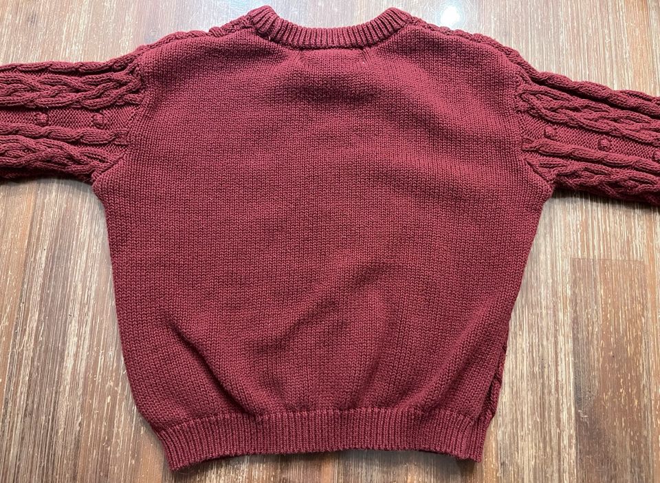 Pullover dunkelrot 98/104 Mädchen Strickpullover H&M in Friesoythe