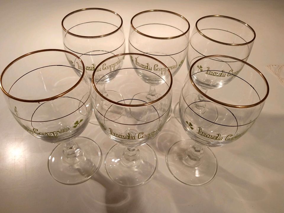 6 Irish Coffee Gläser, 70er Jahre in Seelze