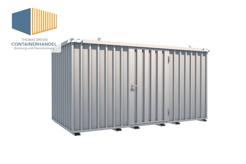 4m x 2m Schnellbaucontainer Materialcontainer Lagercontainer Container Blechcontainer Klappcontainer Containerboxen Lagerbox Lagerraum Geräteschuppen Gartenhütte - RAVENSBURG - in Ravensburg