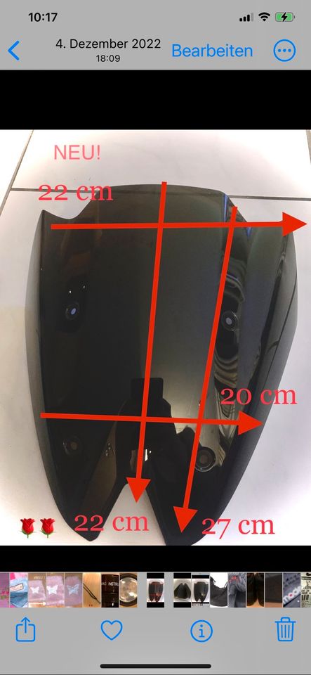 Motorrad Windschutzscheibe neuwertig! in Hanau