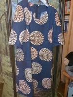 Leinen Blusenkleid Leinenkleid gr 42/44 blau Muster Runden Hessen - Fulda Vorschau