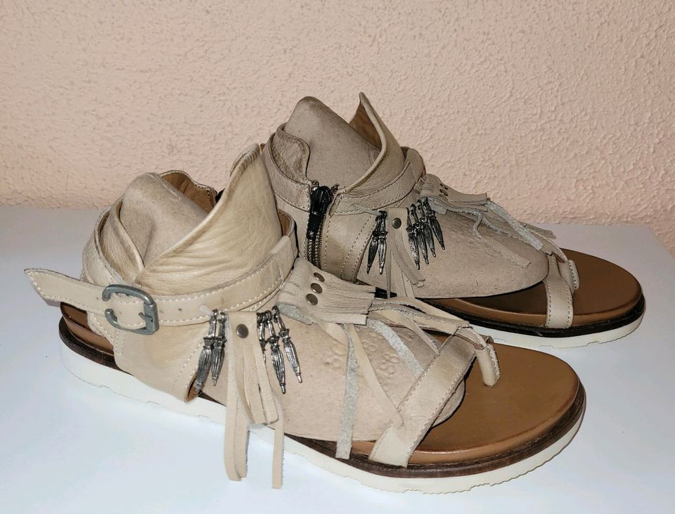 Maca Kitzbühel, beige Leder Sandalen, Gr 39, NEU in Düsseldorf