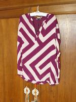 Longbluse ohne Ärmel beige/rot/dunkelrot "comma" 100 %Viskose Nordrhein-Westfalen - Waltrop Vorschau