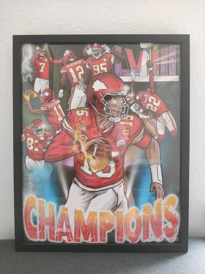 Kansas City Chiefs Super Bowl 58 Sieger Poster 50 x 40 cm 2024 in Frankfurt am Main