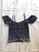 Off-Shoulder Cold Shoulder Bluse Shirt mit Ethnomuster dunkelblau Nordrhein-Westfalen - Paderborn Vorschau