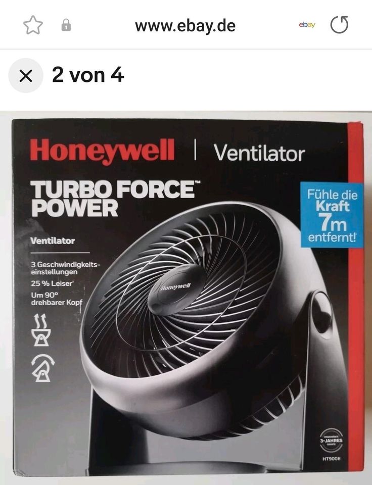 Honeywell HT900E TurboForce Ventilator Neu in OVP in Leipzig