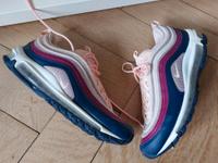 Nike Air Max 97 lila aprikot blau 40,5 Sneaker Turnschuhe Frankfurt am Main - Bockenheim Vorschau
