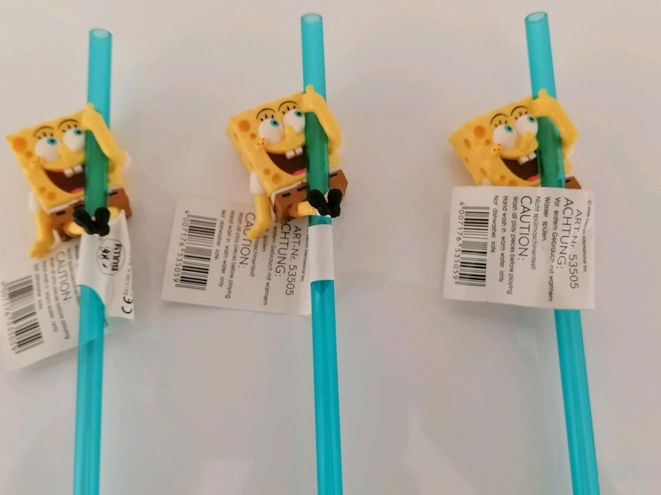 Sponge Bob Trinkhalme (Strohhalme) Neu Bullyland Artikel in Durlangen