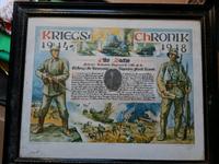 Kriegschronik gerahmt erster Weltkrieg Militaria Schleiz Baden-Württemberg - Külsheim Vorschau