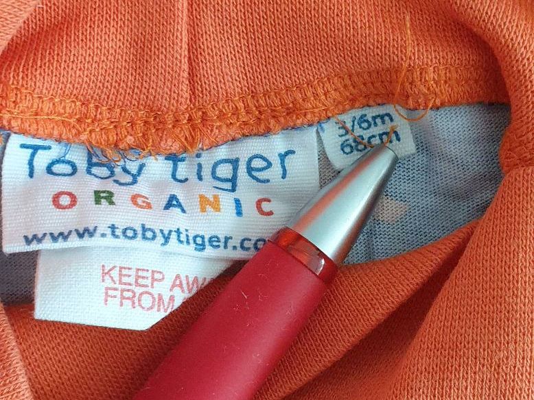 Toby Tiger Set Body Hose Möve 68 organic orange blau in Berlin