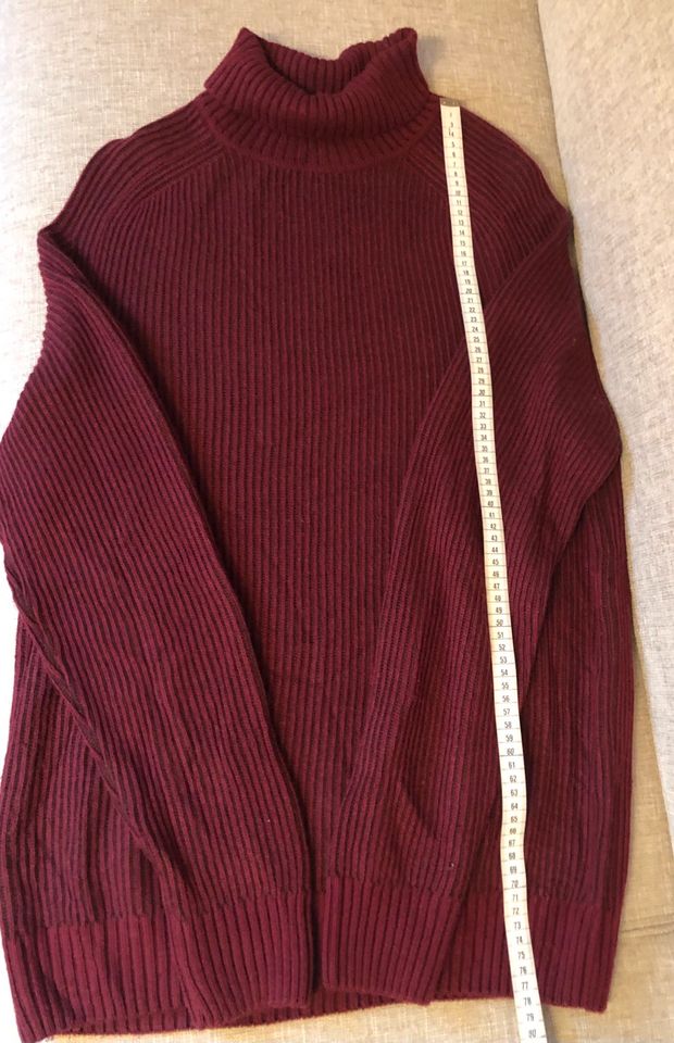 Rollkragenpullover, Walbusch, Kirsche/Bordeaux, Größe 50 in Nörvenich