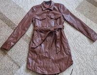 Kunstleder Hemd Shacket Kleid Overshirt mGürtel Größe XS Kaffee Baden-Württemberg - St. Georgen Vorschau