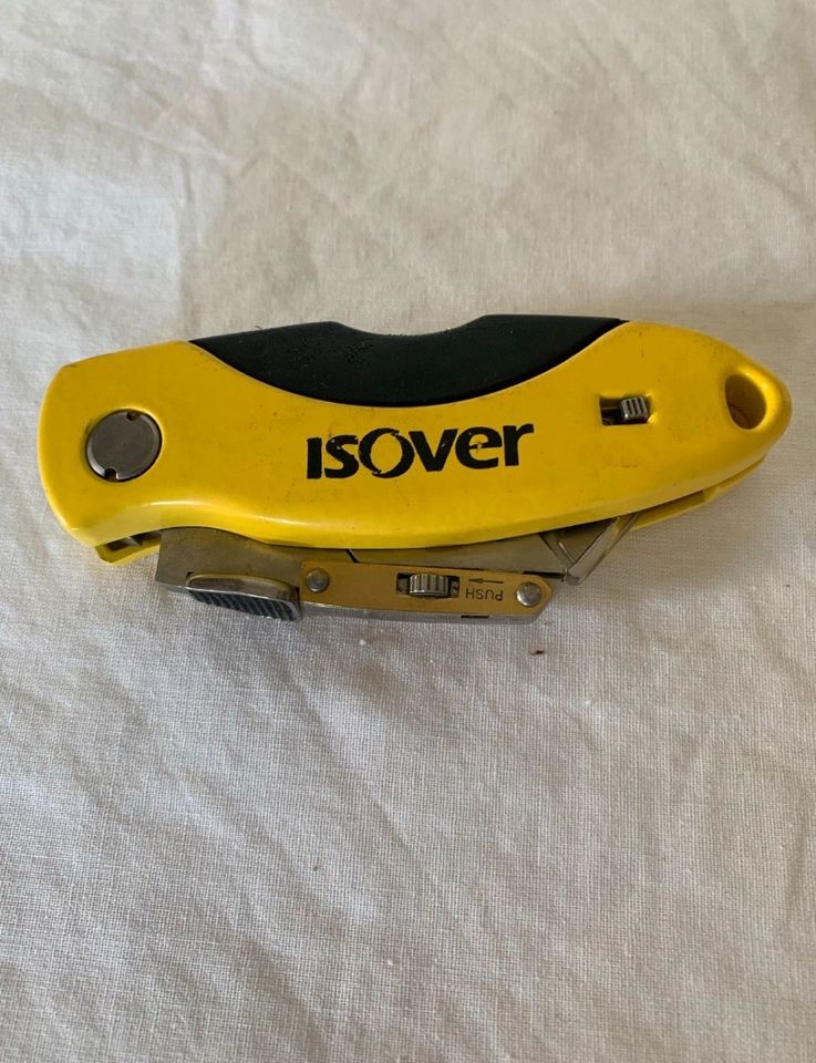 Isover Cuttermesser Messer Handwerk mit Lederhülle in Wissen