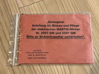Anleitung Einbau elektrischer MARTIN-Hörner Nr. 2097/2297 GM Dresden - Äußere Neustadt Vorschau