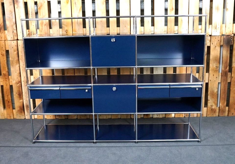 USM Haller Sideboard blau Regalsystem individuell anpassbar in Frankfurt am Main