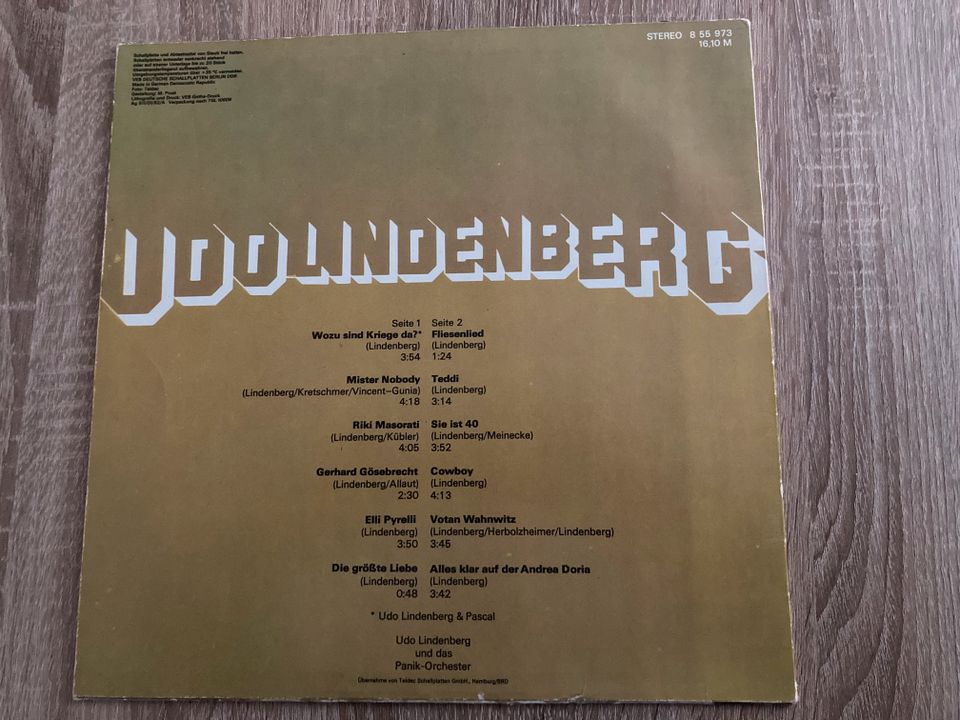 Schallplatte "Udo Lindenberg" in Chemnitz