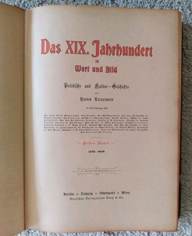 Das XIX 19. Jahrhundert in Wort und Bild - Antiquarisch in Langenfeld