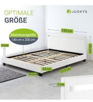 LED Licht Bett weiß wie neu Kunstleder 125x210 Niedersachsen - Damme Vorschau