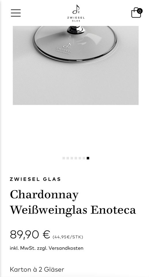 Zwiesel Chardonnay Gläser OVP in Neckargemünd