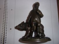Jäger mit Bär signiert Bronze Nordrhein-Westfalen - Dülmen Vorschau