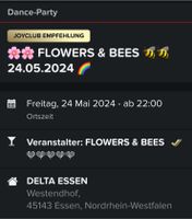 Tickets Flowers & Bees 24.05 Delta Essen Dortmund - Eving Vorschau