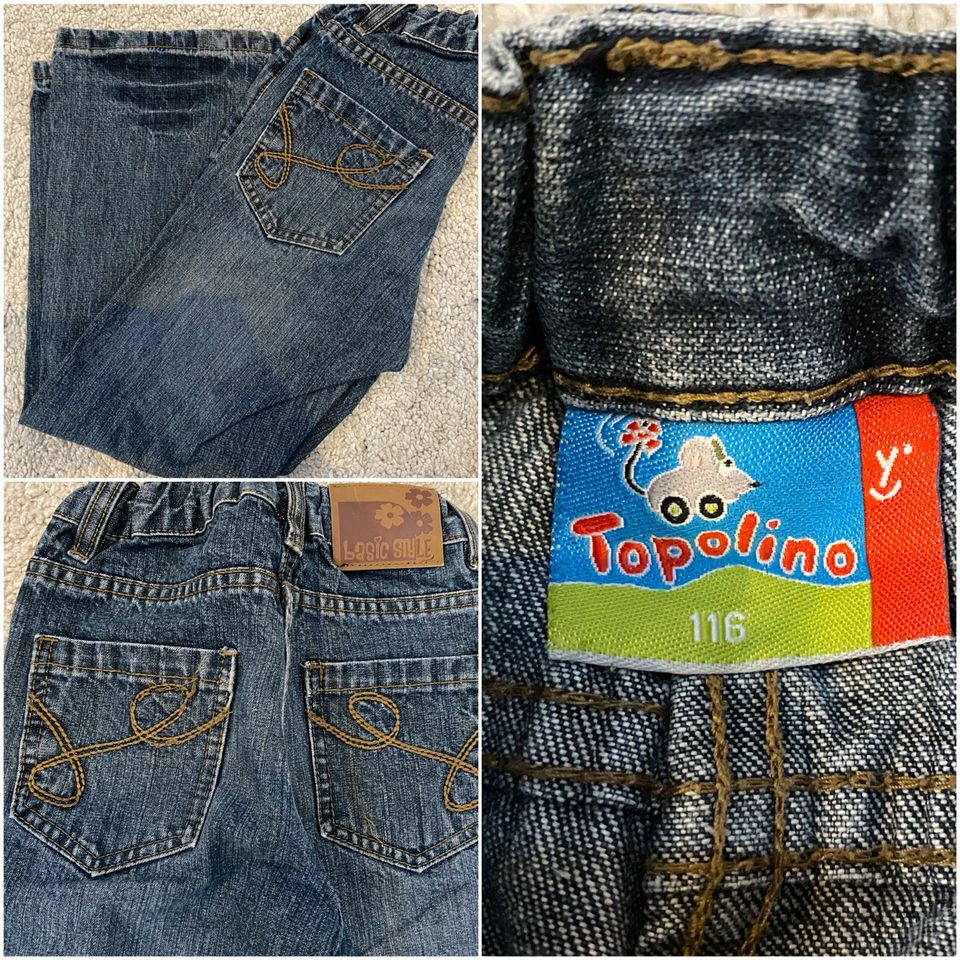 Jeanshosen Gr. 116 Kinderkleidung/H&M/ Topolino/ Jeans/Treggins in Schladen