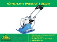 Rüttelplatte Weber CF 3  Benzin Bodenverdichter CF3 NEU Straßenbau Landschaftsbau Baumaschine Vibrationsstampfer Versandkostenfrei innerhalb Deutschlands Bayern - Rednitzhembach Vorschau