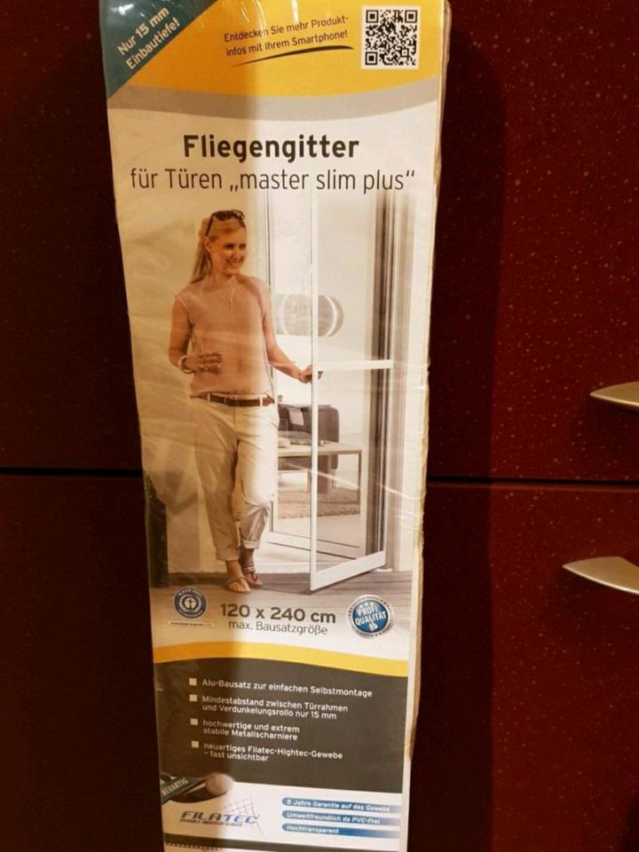 Neu OVP Fliegengitter Fliegengittertür Master Slim Plus Bausatz in Apolda