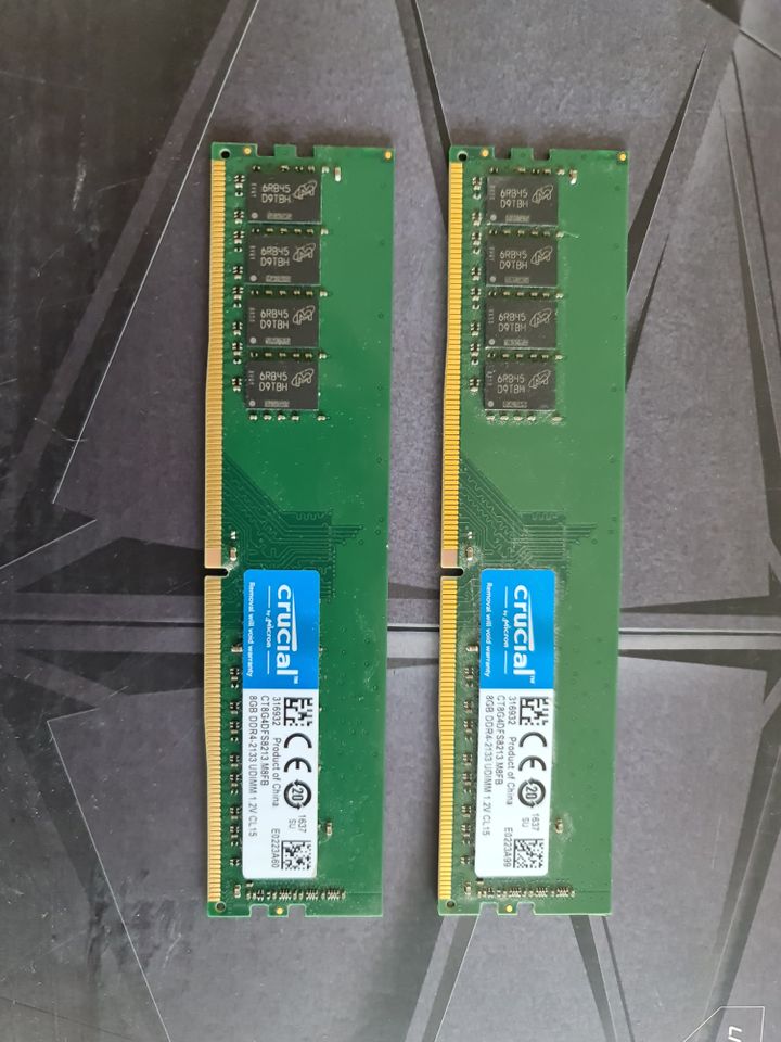 Verkauf eines Crucial 16GB Kit (2x 8GB) DDR4 2133MHz CL15 Ram in Bernburg (Saale)