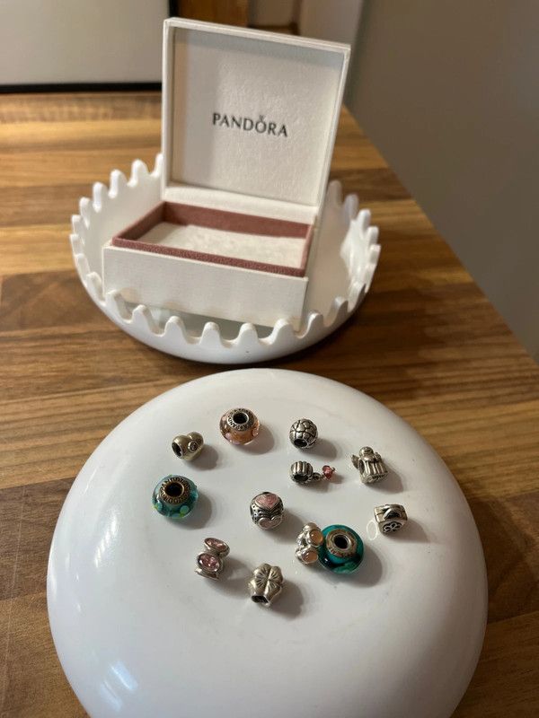 verschiedene Pandora Charms silber bunt in Wiesbaden