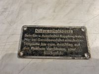 Schild Differentialsperre Lanz Bulldog Rheinland-Pfalz - Hilgert Vorschau