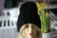 Damen Herren Strick long xxl Beanie Mütze schwarz Schurwolle neu Niedersachsen - Lilienthal Vorschau