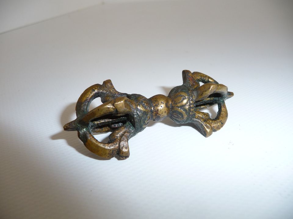 Vajra Kupfer / Dorje / Donnerkeil aus Nepal, L 6 cm - antik in Erlangen