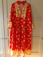 Kleid~S~Lang~rot mit Blumen~Neu mit Verpackung Schleswig-Holstein - Schönberg (Holstein) Vorschau