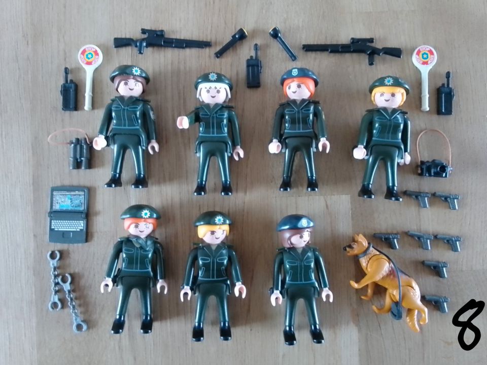 Verkaufe viele Playmobil Sets Polizei SEK Figuren Auto Bus Boot in Fehmarn