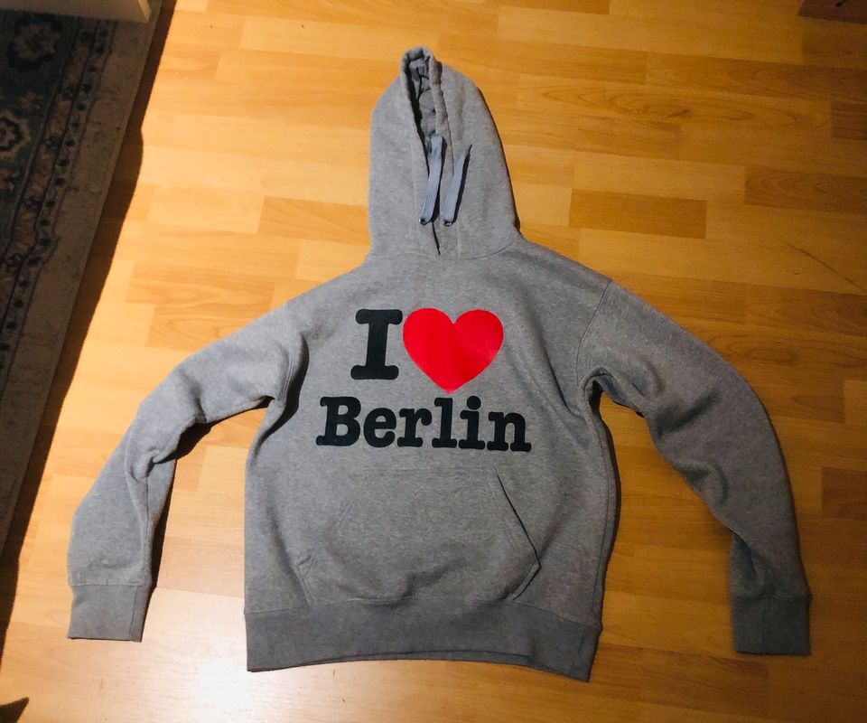 I Love Berlin Hoodie Unisex Langarm grau in Gr. S in Köln